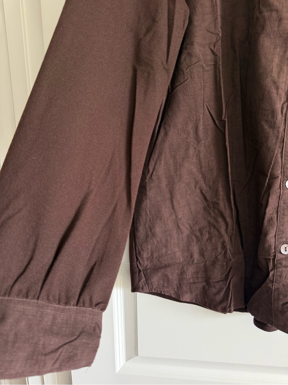 Young Threads NWT Brown Button Front Blouse Size Large Boho Cottagecore - Picture 5 of 11